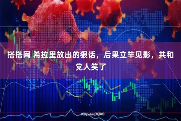 搭搭网 希拉里放出的狠话，后果立竿见影，共和党人笑了